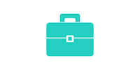 Organizational training briefcase icon.